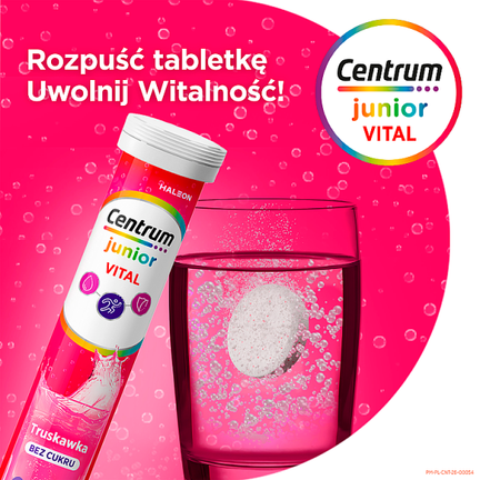 Centrum Vital Junior, 20 tabletek musujących - Uzupełniające dietę, Wspierające