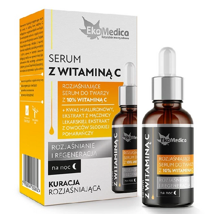 EKAMEDICA Serum do twarzy z witaminą C. Rozjaśnienie i regeneracja, 20 ml — Składniki i ocena