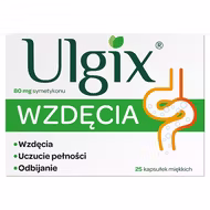 Ulgix Wzdęcia 80 mg, 25 kapsułek