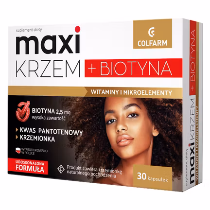 Maxi Krzem + Biotyna, 30 kapsułek - zdjęcie produktu