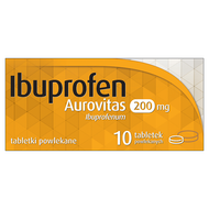 Ibuprofen Aurovitas 200 mg, 10 tabletek powlekanych