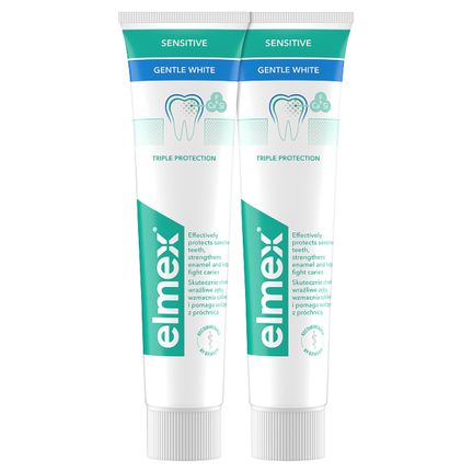 Elmex Sensitive Whitening Duopack, pasta do zębów, 2 x 75 ml - KOSMETYK