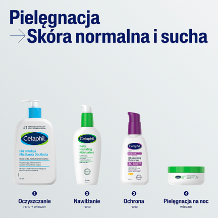 Cetaphil, krem nawilżający do twarzy na noc, 48 g