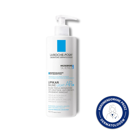 La Roche-Posay Lipikar Baume Light AP+M, balsam regenerujący do ciała, 400 ml - zdjęcie produktu