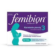Femibion 3 Karmienie Piersią, Kwas Foliowy Plus, DHA, cholina, 28 tabletek i 28 kapsułek