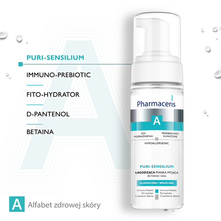 Pharmaceris A Puri-Sensilium, łagodząca pianka myjąca do twarzy i oczu, 150 ml - PIANKA