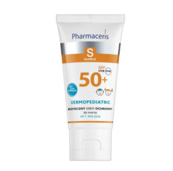 Pharmaceris S Dermopediatric, bezpieczny krem ochronny do twarzy SPF 50+, 50 ml