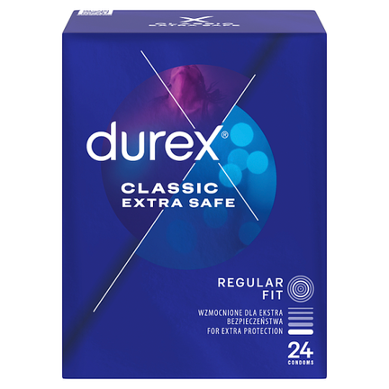 Durex, prezerwatywy, Extra Safe, 24 sztuki - zdjęcie produktu