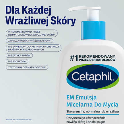 Cetaphil, emulsja micelarna do mycia, 473 ml - EMULSJA