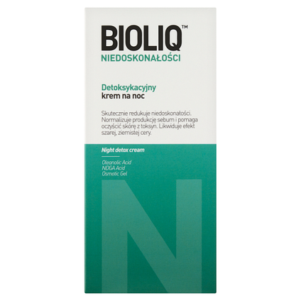 AFLOFARM Bioliq Specialist Niedoskonałości, detoksykacyjny krem na noc przeciw niedoskonałościom skóry, 30 ml — Inhaltsstoffe i ocena