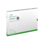 Exufiber Ag+, 15 cm x 15 cm, opatrunek ze srebrem, 1 opatrunek