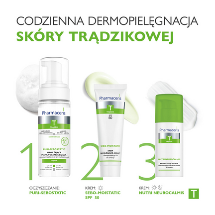 Pharmaceris T, krem kojący, neuro-kojący krem odbudowujący funkcje barierowe do twarzy, 50 ml - Nawilżające, Regenerujące, Łagodzące