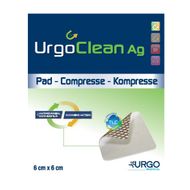 UrgoClean AG, 6 cm x 6 cm, opatrunek ze srebrem, 1 opatrunek