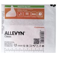 Allevyn AG Heel, 10,5 cm x 13,5 cm, opatrunek ze srebrem na piętę, 1 opatrunek
