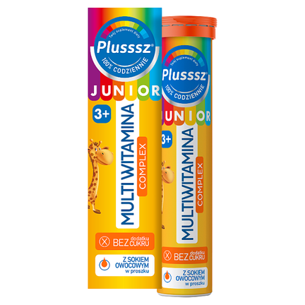 Plusssz Junior Multiwitamina Complex, 20 tabletek musujących - zdjęcie produktu