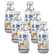 Recomed Drink Omega, smak biała czekolada-malina, 75 g x 6 butelek