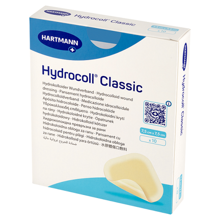 Hydrocoll Classic, opatrunek hydrokoloidowy, 7,5 × 7,5 cm, 10 sztuk - 26942327025749