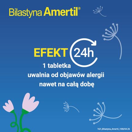 Bilastyna Amertil, 20 mg, 10 tabletek - Dorosły
