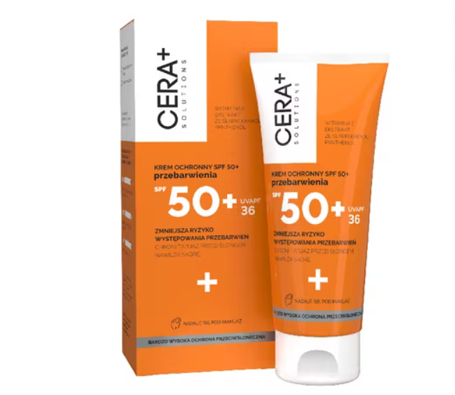 CERA+ Solutions Krem ochronny SPF50+ przebarwienia