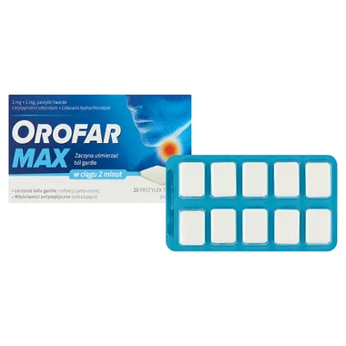 Orofar Max 2 mg + 1 mg, 20 pastylek twardych
