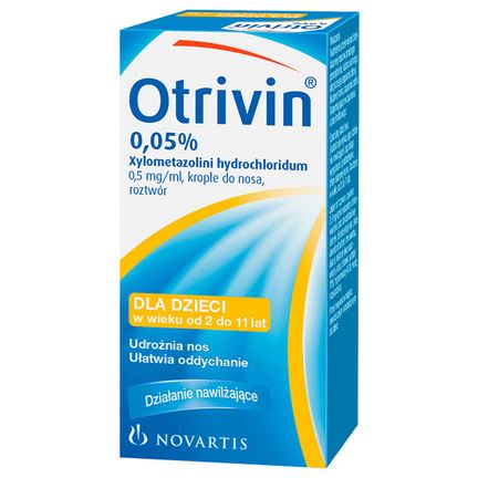 Otrivin 0,05%, krople do nosa, 10 ml - zdjęcie produktu