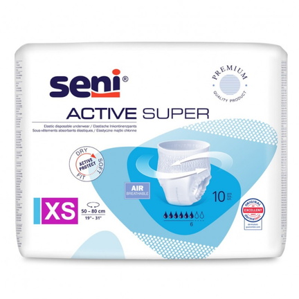 Seni Active Super, majtki chłonne, XS, 10 sztuk  - zdjęcie produktu
