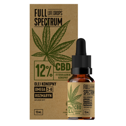 Full Spectrum Olejek konopny CBD+CBDa 12%, 15 ml - zdjęcie produktu