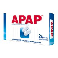 Apap 500 mg, 24 tabletki powlekane