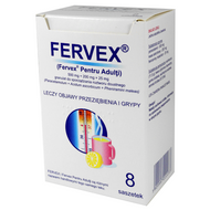 Fervex, granulat do sporządzania roztworu doustnego, 8 saszetek (import równoległy Delfarma)