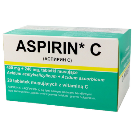 Aspirin C, 20 tabletek musujących (import równoległy Delfarma) - zdjęcie produktu