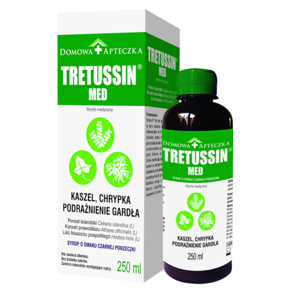 Tretussin Med Syrop o smaku czarnej porzeczki, 250 ml