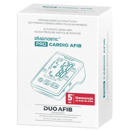 Ciśnieniomierz automatyczny do pomiaru ciśnienia krwi i pulsu na ramieniu Pro Cardio Afib - WYRÓB MEDYCZNY