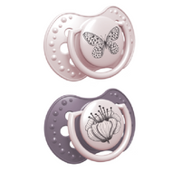 LOVI Smoczek silikonowy dynamiczny 6-18m Botanic Girl, 2 sztuki