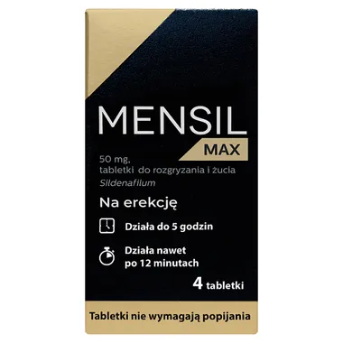 Mensil Max 50 mg, 4 tabletki do rozgryzania i żucia
