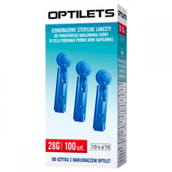 Optilets, lancety do nakłuwacza, 100 sztuk