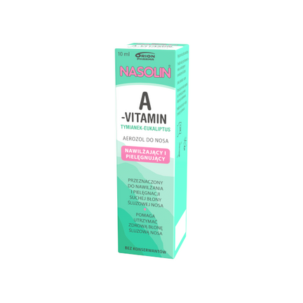 Nasolin A-Vitamin, aerozol tymianek-eukaliptus, 10 ml - zdjęcie produktu
