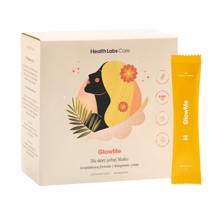 Health Labs GlowMe, kolagen, smak ananas-mango, 30 saszetek - zdjęcie produktu
