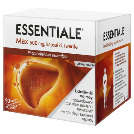 Essentiale Max 600 mg, 90 kapsułek - PRODUKT LECZNICZY NIEREFUNDOWANY OTC