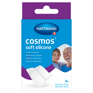 Cosmos Soft Silicone, plastry opatrunkowe z silikonem, 8 sztuk, 2 rozmiary