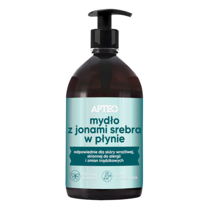 APTEO, mydło w płynie, z jonami srebra, 500 ml - zdjęcie produktu