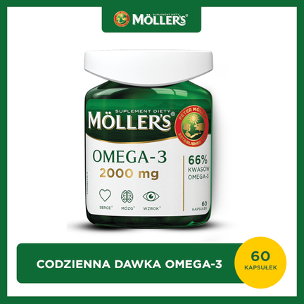 Moller's Omega-3 2000 mg, 60 kapsułek - Dorosły, Dziecko