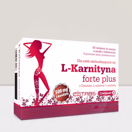 L-Karnityna Forte Plus, smak wiśniowy, 80 tabletek do ssania - SUPLEMENT DIETY