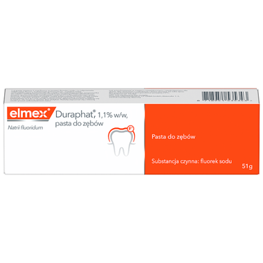 Elmex Duraphat 1,1% w/w, pasta do zębów, 51 g