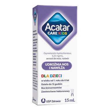 Acatar Care Kids 0,25 mg/ml, aerozol do nosa, roztwór, 15 ml