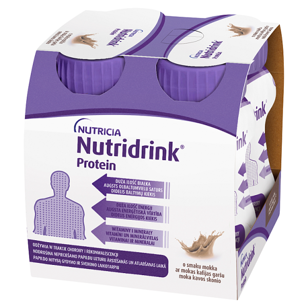 Nutridrink Protein, smak mokka, 4 x 125 ml