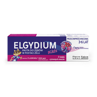Elgydium Kids Fluorinol Protect+, pasta do zębów o smaku czerwonych owoców 3-6 lat, 50 ml