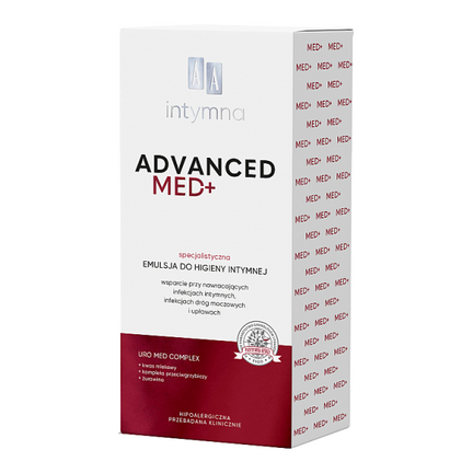 AA Intymna Advanced Med+, specjalistyczna emulsja do higieny intymnej pH 3,5, 300 ml  - 5900116028927