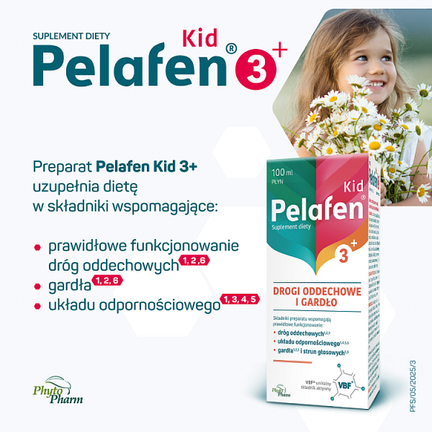 Pelafen KID 3+, syrop, 100 ml - PHYTOPHARM KLĘKA
