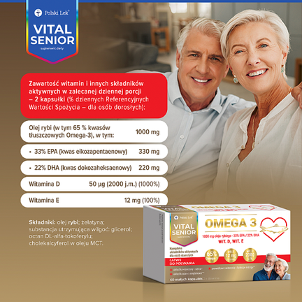 Vital Senior Omega 3, 60 kapsułek miękkich