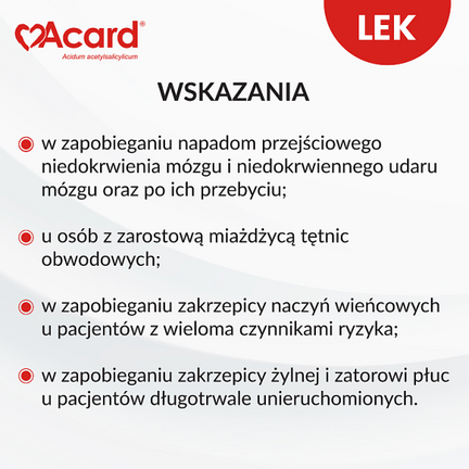 Acard 75 mg, 60 tabletek dojelitowych - POLFA WARSZAWA